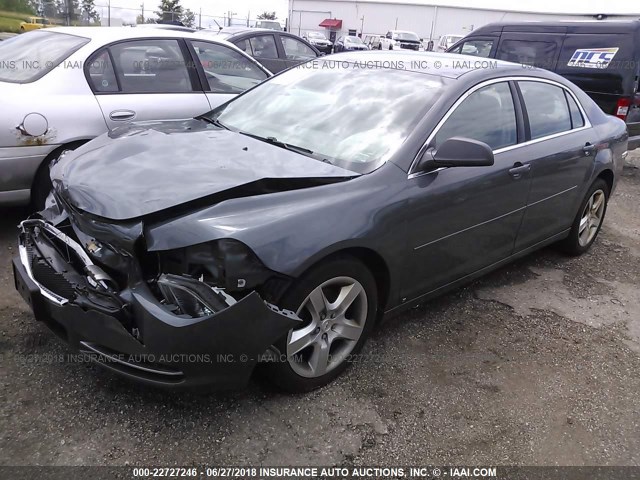 1G1ZG57B39F106064 - 2009 CHEVROLET MALIBU LS GRAY photo 2