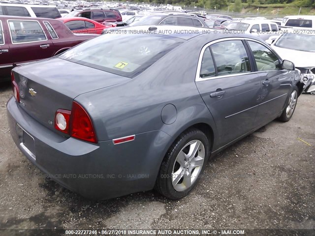 1G1ZG57B39F106064 - 2009 CHEVROLET MALIBU LS GRAY photo 4