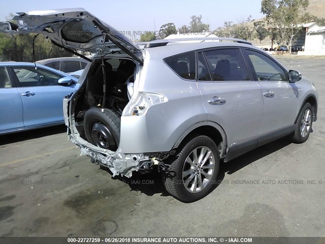 JTMDJREV0GD037155 - 2016 TOYOTA RAV4 HV LIMITED SILVER photo 4