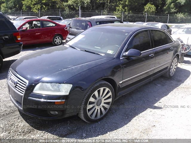 WAUMV44E47N022593 - 2007 AUDI A8 L QUATTRO BLACK photo 2