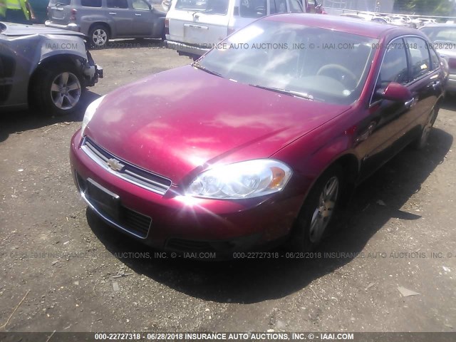 2G1WU58RX79211472 - 2007 CHEVROLET IMPALA LTZ RED photo 2