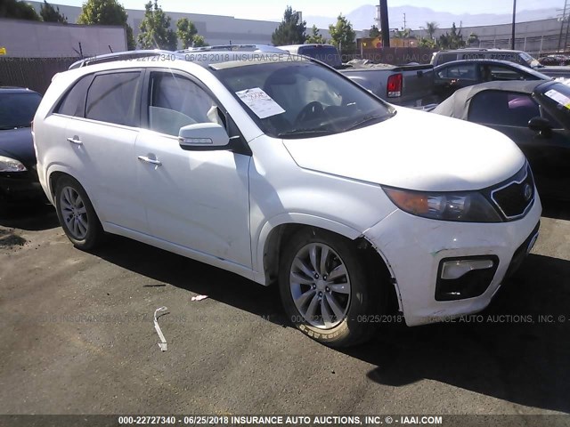 5XYKW4A22DG358635 - 2013 KIA SORENTO SX WHITE photo 1