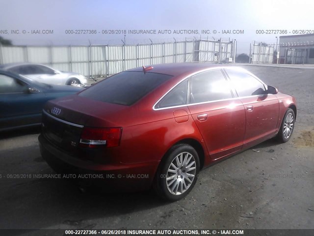 WAUDH74F46N128669 - 2006 AUDI A6 3.2 QUATTRO ORANGE photo 4