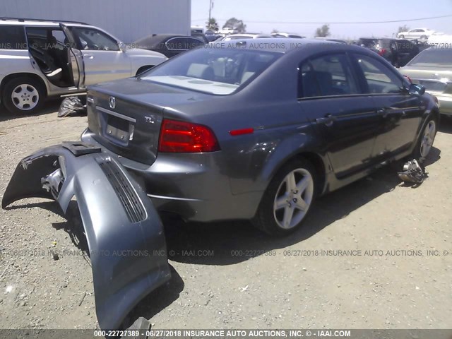 19UUA66225A034244 - 2005 ACURA TL GRAY photo 4