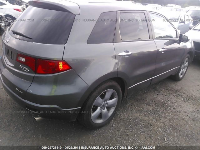 5J8TB18588A020131 - 2008 ACURA RDX TECHNOLOGY GRAY photo 4