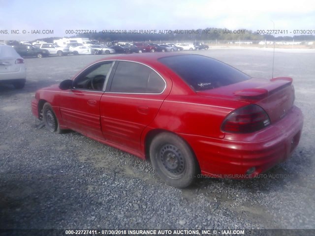 1G2NF52E12C312876 - 2002 PONTIAC GRAND AM SE1 RED photo 3