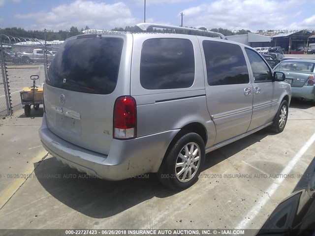 5GADV33L56D187054 - 2006 BUICK TERRAZA CXL SILVER photo 4