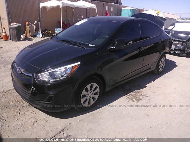 KMHCT4AE4HU339947 - 2017 HYUNDAI ACCENT SE BLACK photo 2