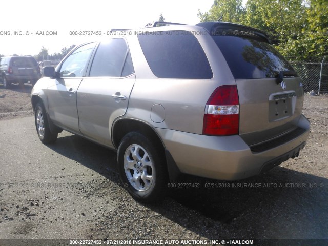 2HNYD18831H506887 - 2001 ACURA MDX TOURING GOLD photo 3