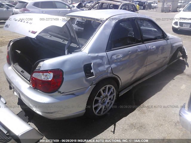 JF1GD706X5L511064 - 2005 SUBARU IMPREZA WRX STI SILVER photo 4