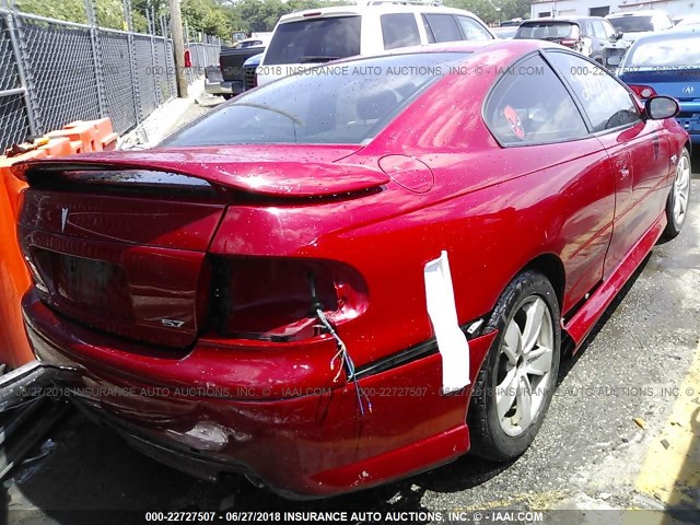 6G2VX12G24L315945 - 2004 PONTIAC GTO RED photo 4