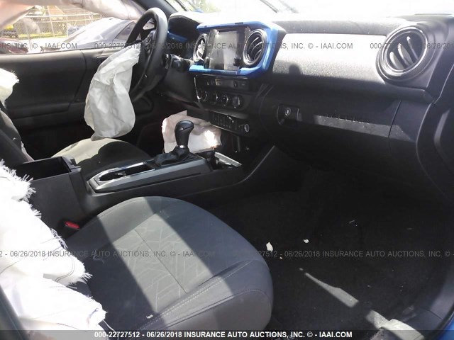 5TFCZ5AN7GX010553 - 2016 TOYOTA TACOMA DBL CAB/SR/SR5/TRD SPT/OR BLUE photo 5