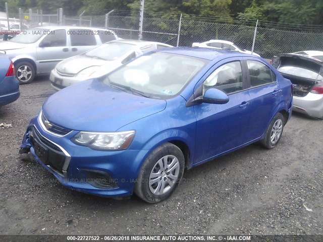 1G1JB5SH1J4104417 - 2018 CHEVROLET SONIC LS 蓝色 照片 2