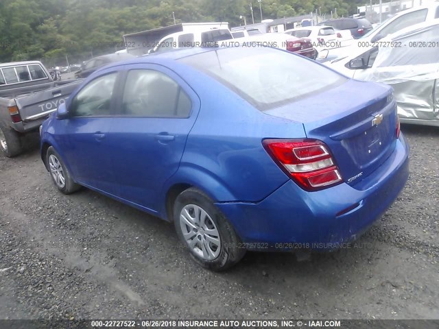 1G1JB5SH1J4104417 - 2018 CHEVROLET SONIC LS 蓝色 照片 3