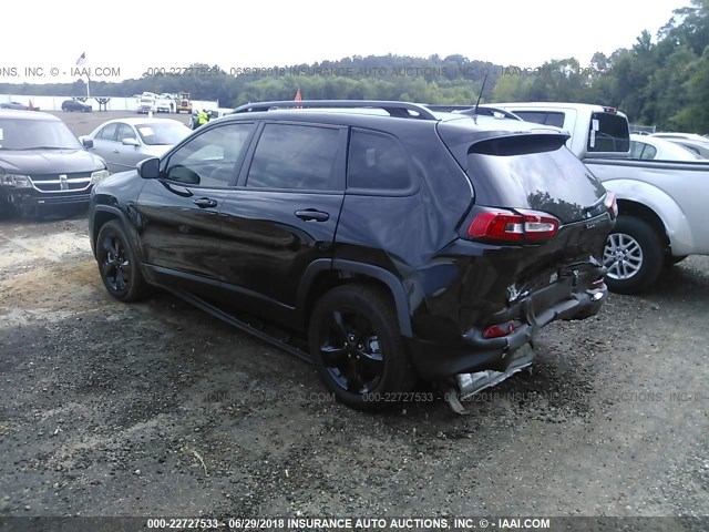 1C4PJLCB1JD563319 - 2018 JEEP CHEROKEE LATITUDE BLACK photo 3