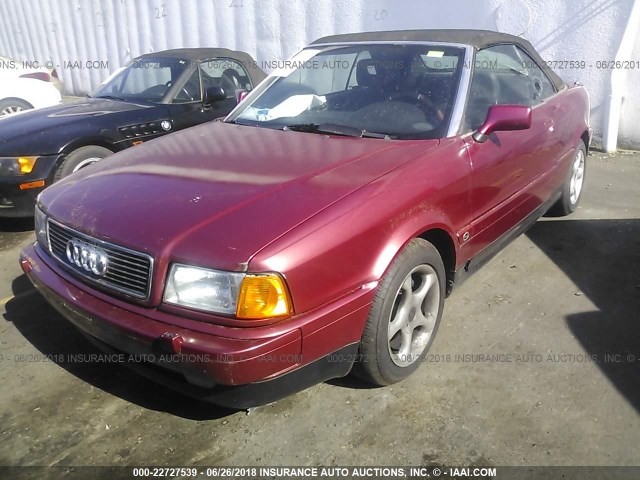 WAUBL88G5RA005165 - 1994 AUDI CABRIOLET RED photo 2