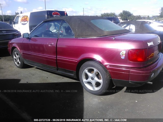 WAUBL88G5RA005165 - 1994 AUDI CABRIOLET RED photo 3