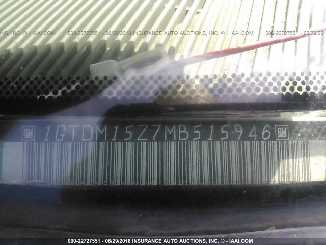 1GTDM15Z7MB515946 - 1991 GMC SAFARI WHITE photo 9