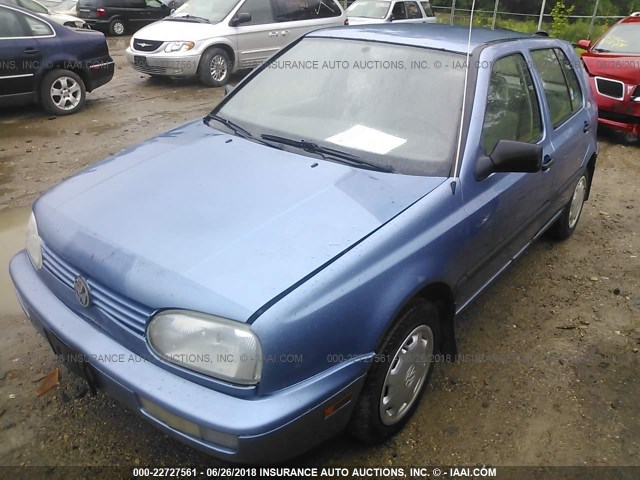 3VWFA81HXSM004371 - 1995 VOLKSWAGEN GOLF III GL/GL BLUE photo 2