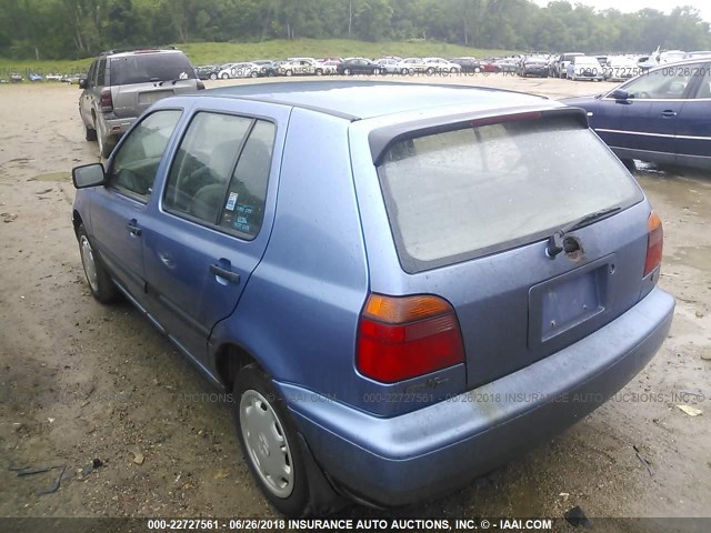 3VWFA81HXSM004371 - 1995 VOLKSWAGEN GOLF III GL/GL BLUE photo 3