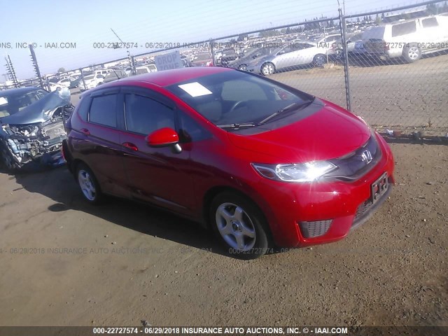 3HGGK5H56FM760110 - 2015 HONDA FIT LX RED photo 1