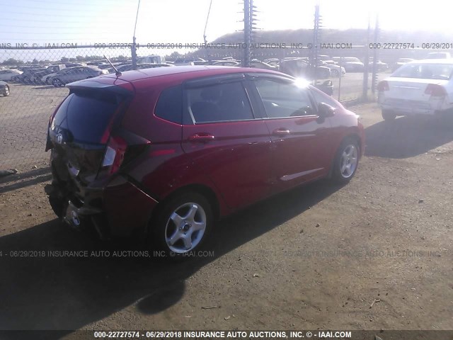 3HGGK5H56FM760110 - 2015 HONDA FIT LX RED photo 4