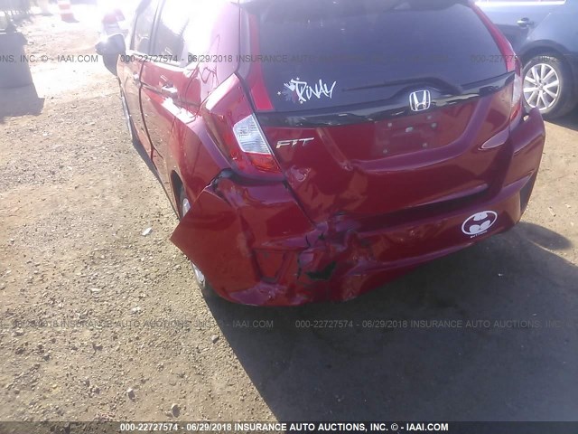 3HGGK5H56FM760110 - 2015 HONDA FIT LX RED photo 6