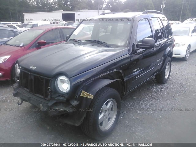 1J4GL58K74W102305 - 2004 JEEP LIBERTY LIMITED BLACK photo 2