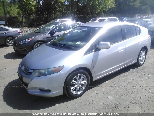 JHMZE2H79AS015154 - 2010 HONDA INSIGHT EX SILVER photo 2