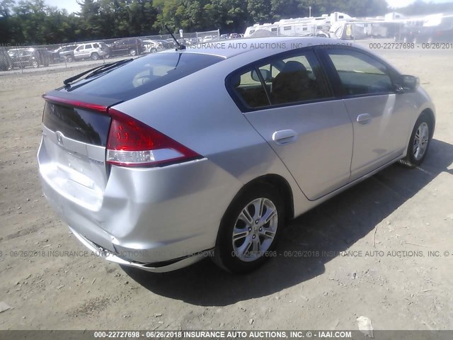 JHMZE2H79AS015154 - 2010 HONDA INSIGHT EX SILVER photo 4