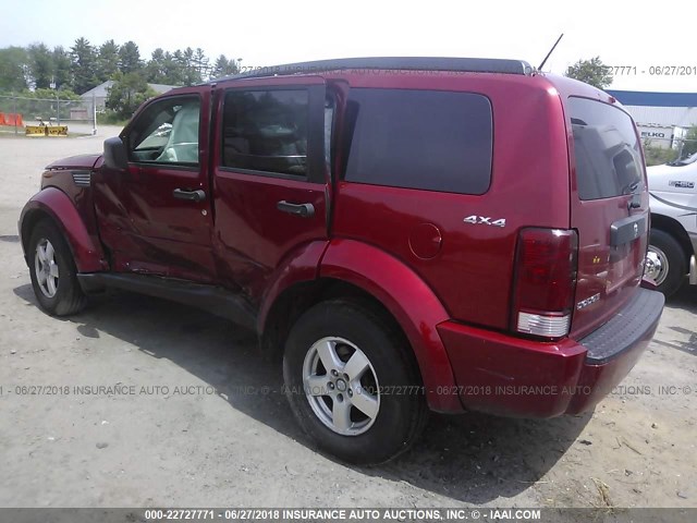 1D8GU28KX9W505561 - 2009 DODGE NITRO SE BURGUNDY photo 3