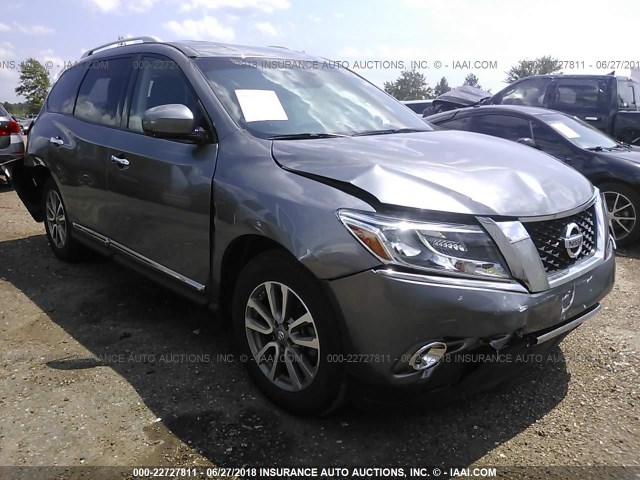 5N1AR2MN5FC700210 - 2015 NISSAN PATHFINDER S/SV/SL/PLATINUM 灰色 照片 1