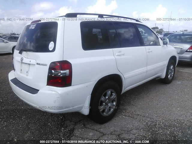 JTEEP21A670193314 - 2007 TOYOTA HIGHLANDER SPORT/LIMITED WHITE photo 4