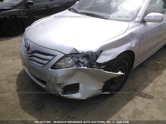 4T4BF3EK6BR138013 - 2011 TOYOTA CAMRY SE/LE/XLE SILVER photo 6
