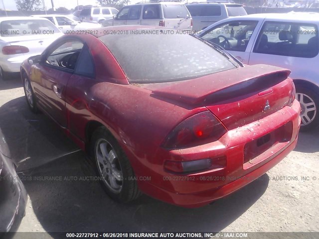 4A3AC54H42E061735 - 2002 MITSUBISHI ECLIPSE GT RED photo 3