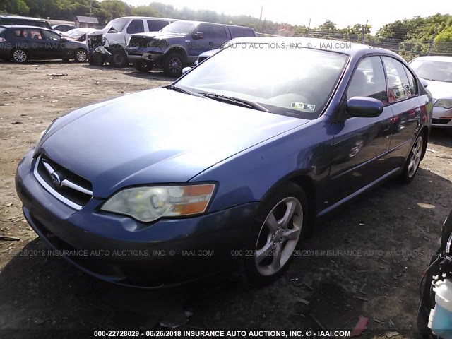 4S3BL626567203180 - 2006 SUBARU LEGACY 2.5I LIMITED BLUE photo 2