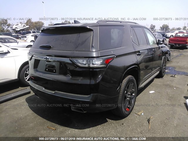 1GNERKKWXJJ173312 - 2018 CHEVROLET TRAVERSE PREMIER BLACK photo 4