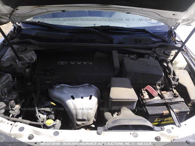 4T1BE46K98U789663 - 2008 TOYOTA CAMRY CE/LE/XLE/SE WHITE photo 10