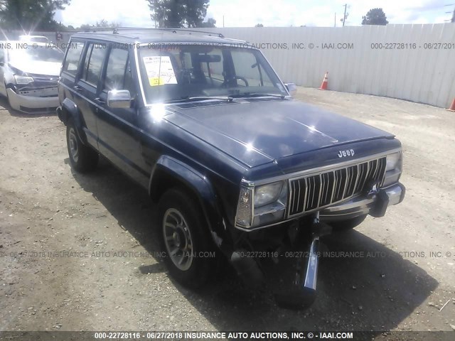 1J4FJ58L3LL227151 - 1990 JEEP CHEROKEE LAREDO BLUE photo 1