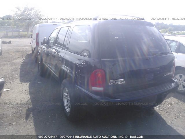 1B4HS48Z92F149415 - 2002 DODGE DURANGO SLT Navy photo 3