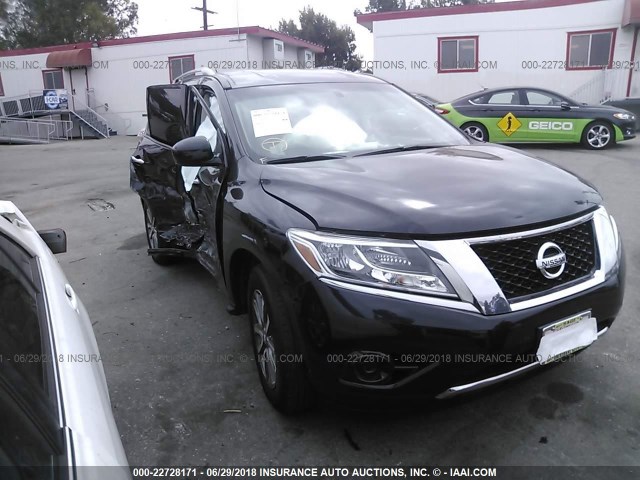 5N1AR2MN8FC657207 - 2015 NISSAN PATHFINDER S/SV/SL/PLATINUM 黑色 照片 1
