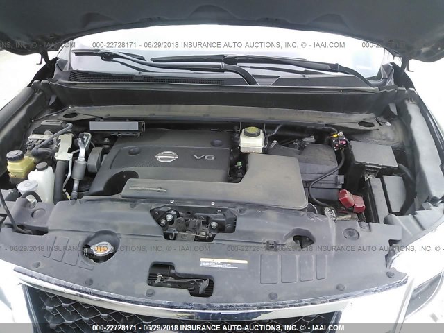 5N1AR2MN8FC657207 - 2015 NISSAN PATHFINDER S/SV/SL/PLATINUM 黑色 照片 10