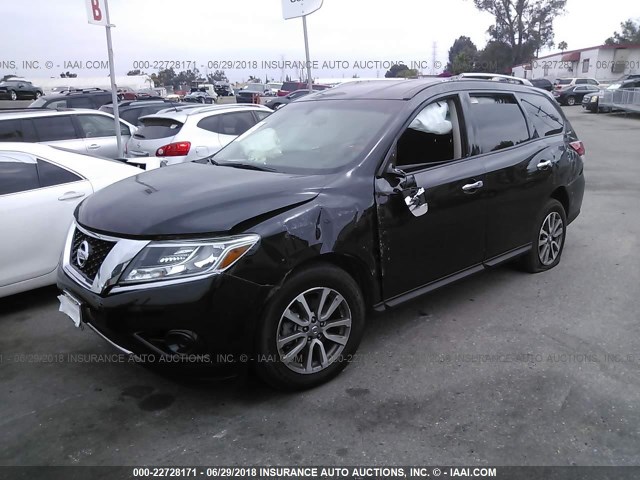 5N1AR2MN8FC657207 - 2015 NISSAN PATHFINDER S/SV/SL/PLATINUM 黑色 照片 2