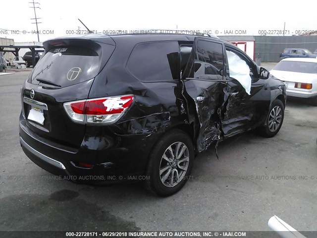 5N1AR2MN8FC657207 - 2015 NISSAN PATHFINDER S/SV/SL/PLATINUM BLACK photo 4