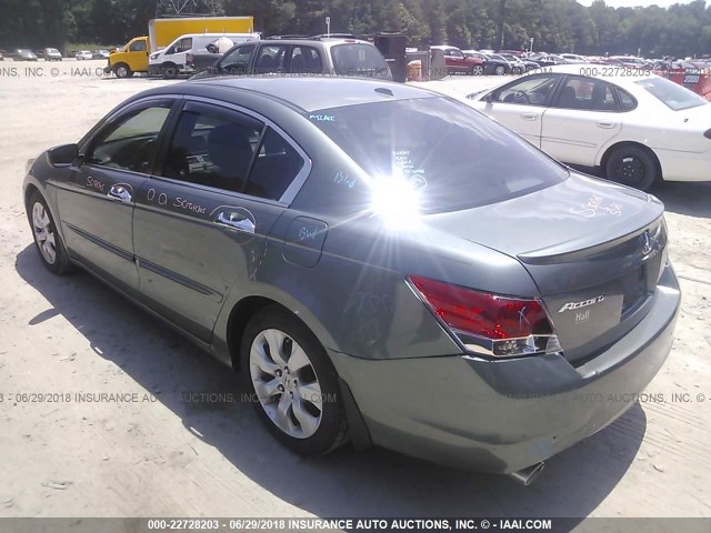 1HGCP36878A023886 - 2008 HONDA ACCORD EXL GREEN photo 3