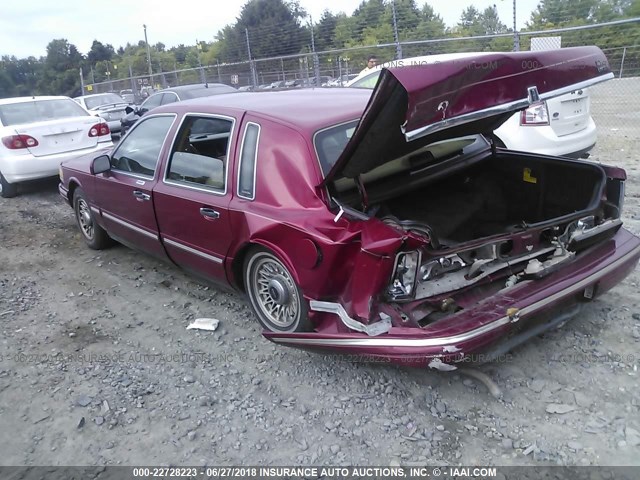 1LNLM81W6SY654598 - 1995 LINCOLN TOWN CAR EXECUTIVE RED photo 3