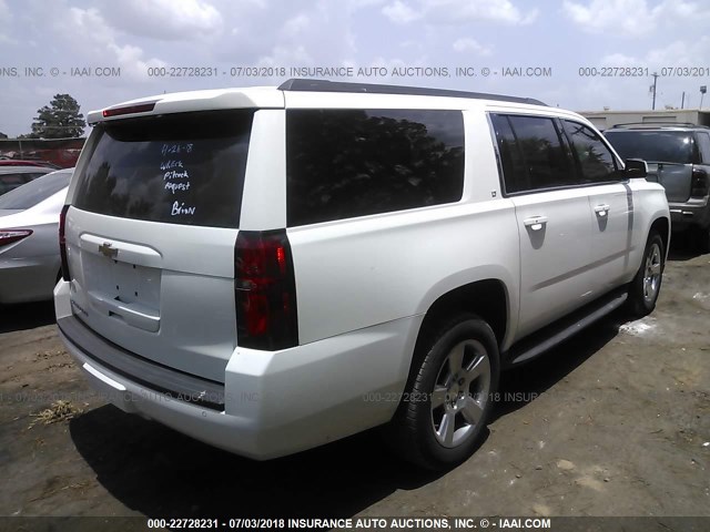 1GNSCHKC2GR102015 - 2016 CHEVROLET SUBURBAN C1500 LT WHITE photo 4