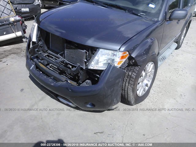 5N1AR1NN5AC605230 - 2010 NISSAN PATHFINDER S/LE/SE GRAY photo 6