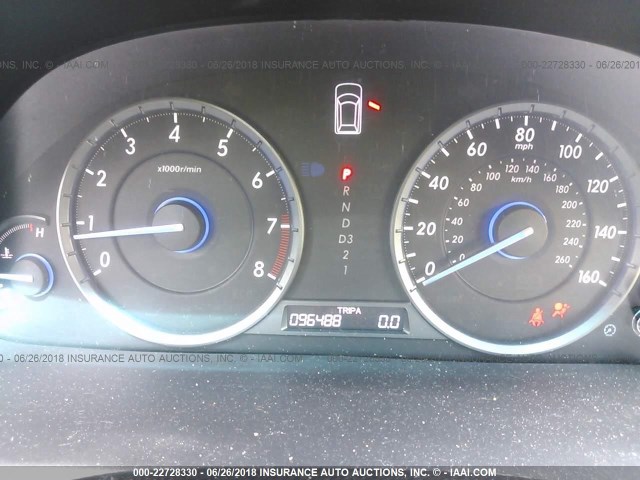 5J6TF1H59CL004594 - 2012 HONDA CROSSTOUR EXL BLACK photo 7