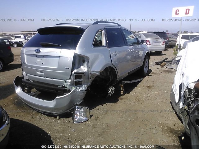 2FMDK3JC6EBA06912 - 2014 FORD EDGE SEL SILVER photo 4